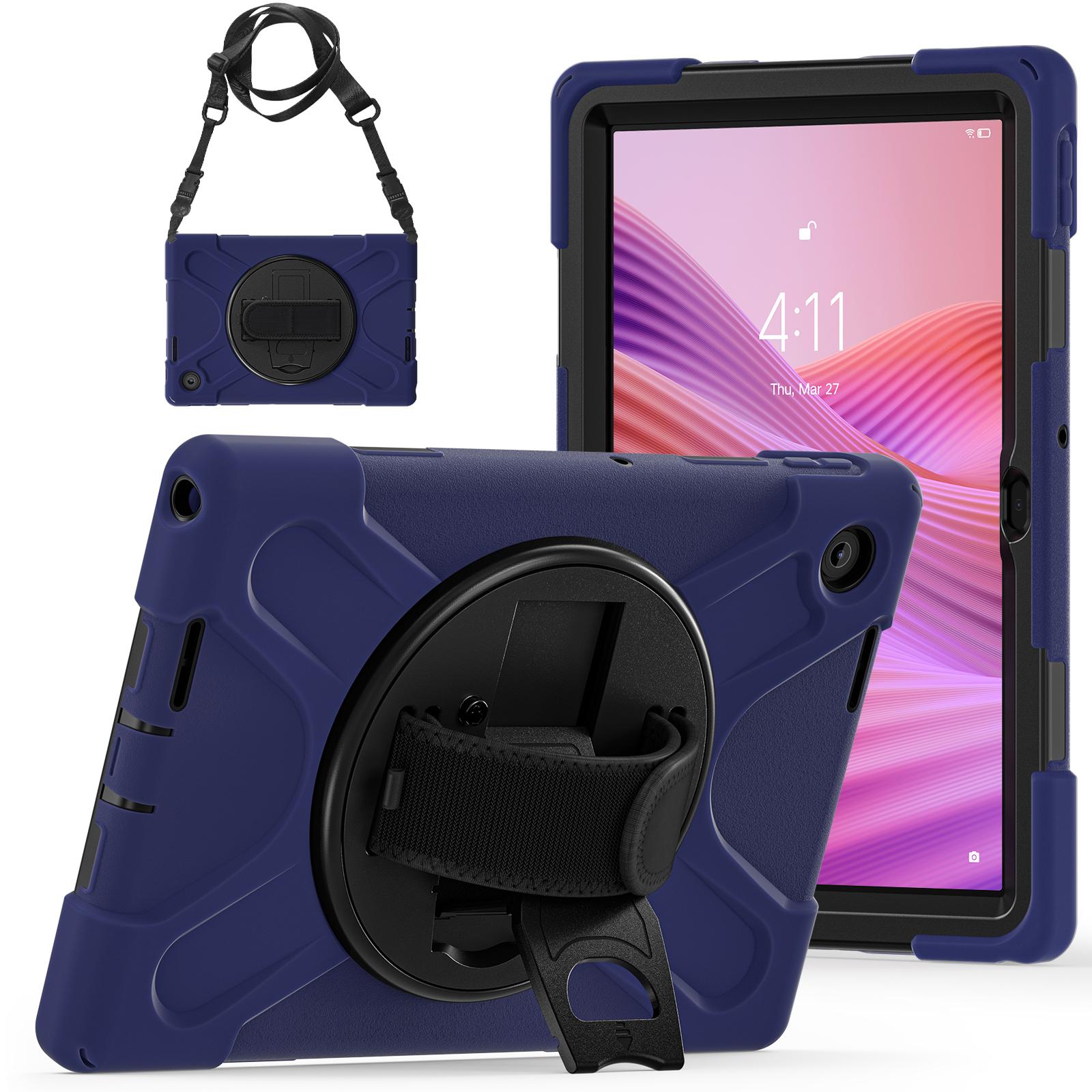 

Heavy Duty Case For Lenovo Tab 2025 K10C 10.1 inch TB-311FU 311XU ZAEH0019IN ZAEH0180IN ZAEJ0054IN Rotating Rugged Stand Cover K10C 2025 TB-311XU темно-синього кольору
