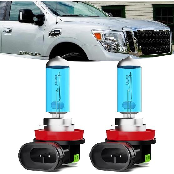 Halogen Headlights Fit For Nissan Titan 2004-2015 Headlight Bulbs,9005/HB3/H10 High Beam+ 9006/HB4 Low Beam+ 880/881/H27 Fog Light Combo,Plug And