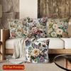 2D Vintage 3D Floral Embossed Throw Pillow Covers Pattern Cushion Cover Suitable For Sofa Bedroom Car Pillow Cover