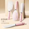 Cute Pink Cartoon Bear Fluffy Air Cushion Massage Hair Comb Set For Women