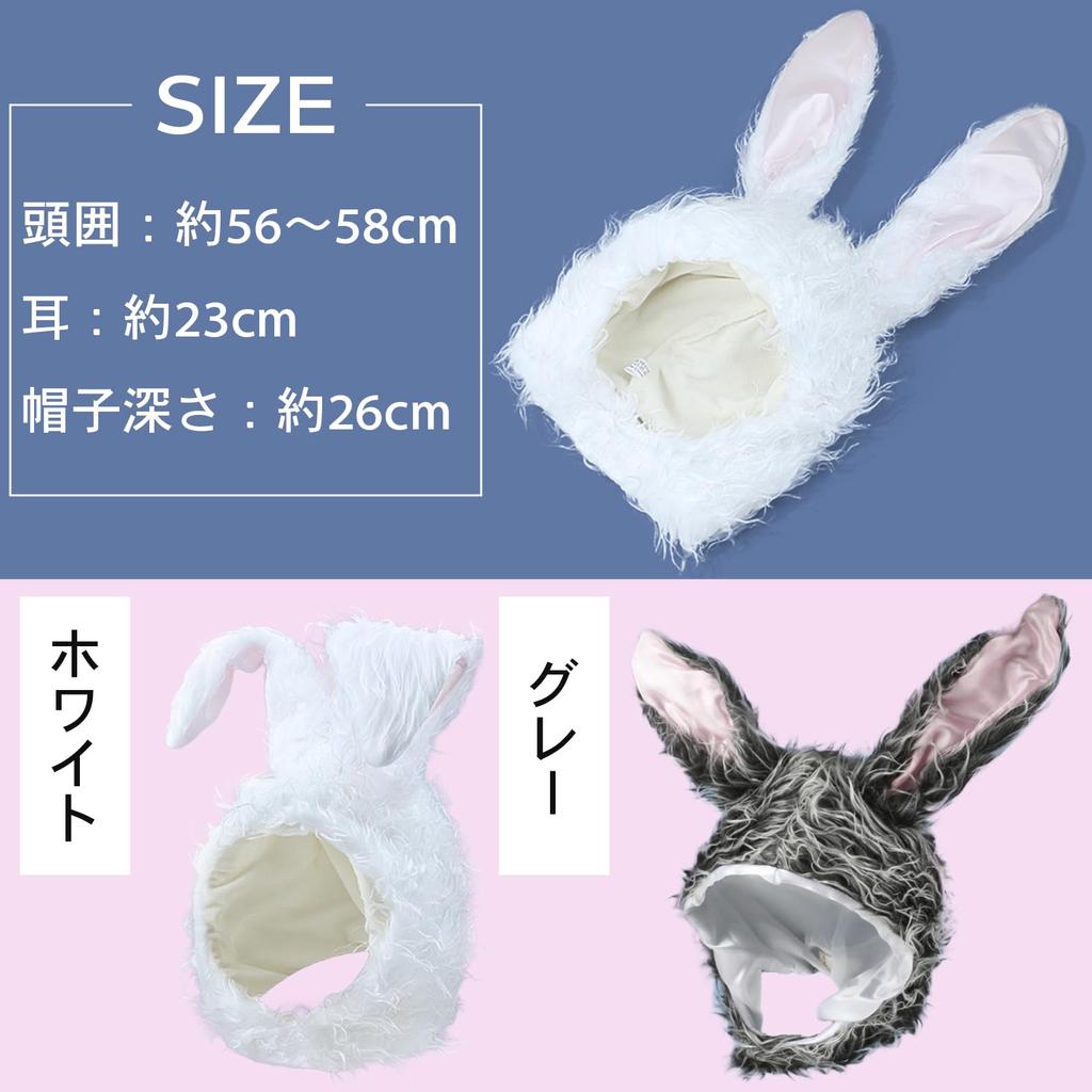 Aisare Usagi (Lovely Rabbit) Rabbit Headband, Halloween Cosplay, Korean Y2K Costume, Women's, Girls, Events, Headband (White)