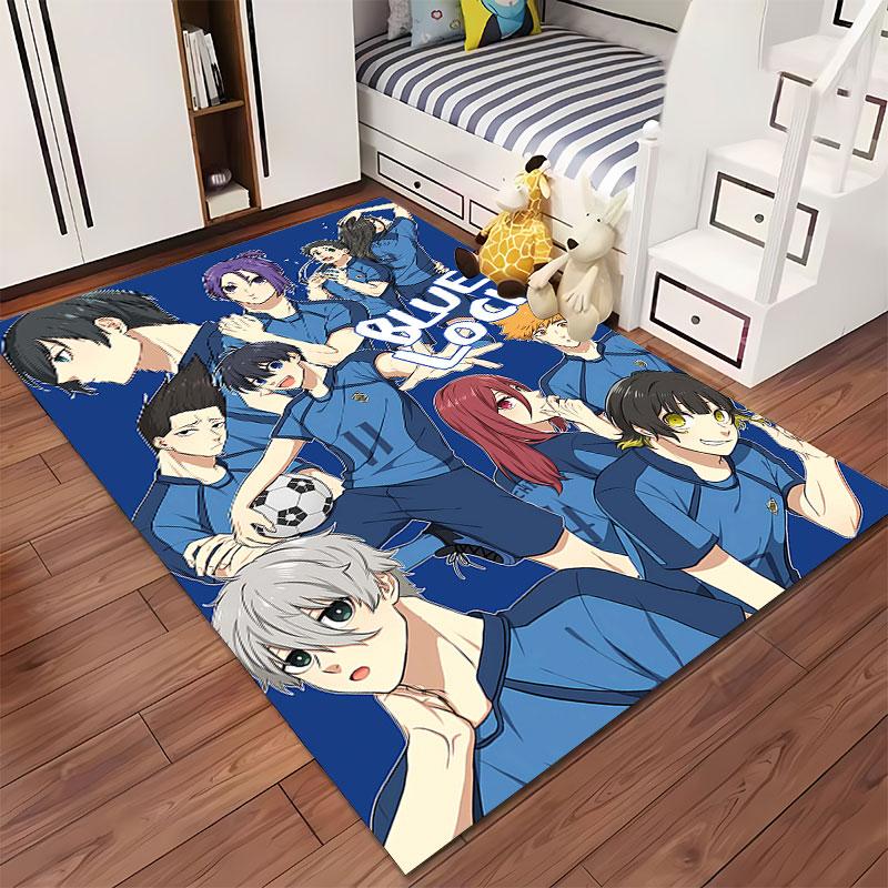 Blue Lock Anime Soccer Design suitable as a non-slip mat for the living room or bedroom sofa