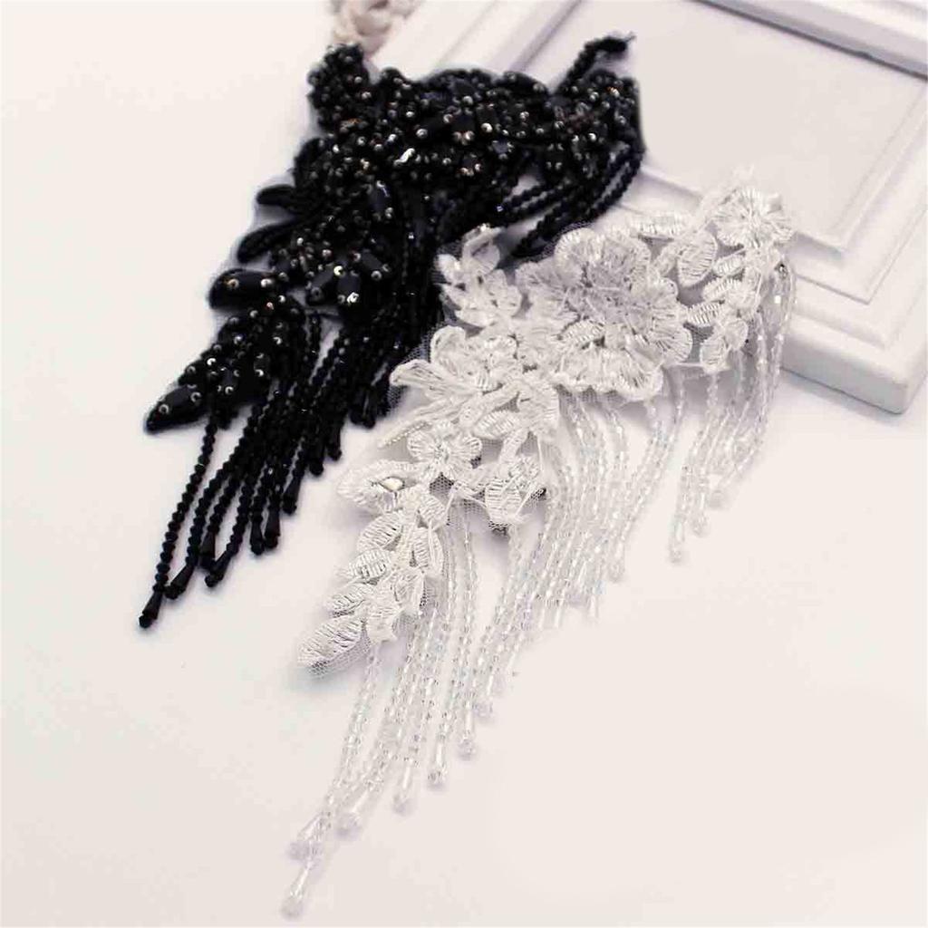 British Style Handmade Shoulder Jewelry Tassel Rhinestones Epaulettes Clothing Accessories Epaulet Shoulder Brooches