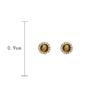 Light Luxury Super Flash Maillard Imitation Tiger Eye Stone Earrings For Women