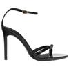 Zara PU Vintage Open-Toe Buckle High Heels One-Strap Sandals 10cm Women Sandals Black 1336610800