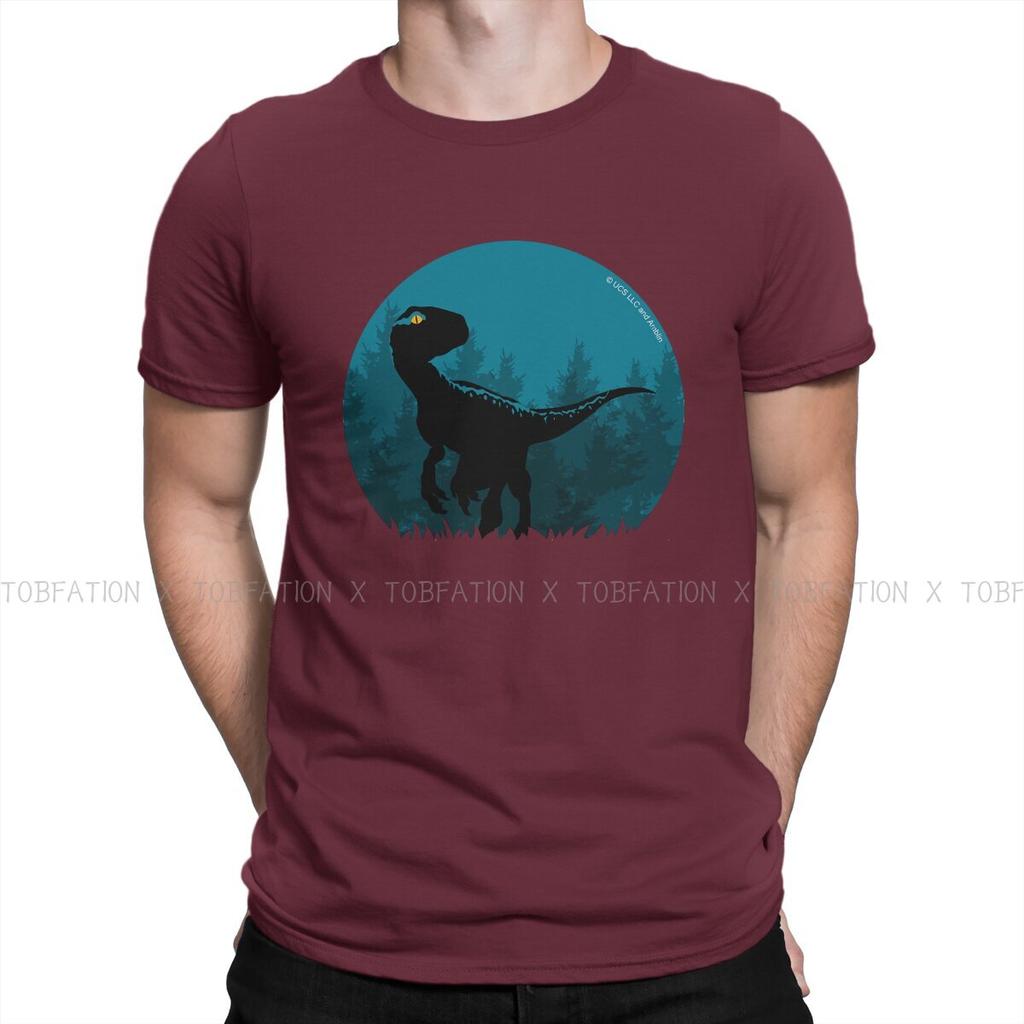 Blue Raptor  Mans TShirt Jurassic Park Dinosaurs Film Crewneck Short Sleeve 100 Cotton T Shirt Humor High Quality Gift Idea