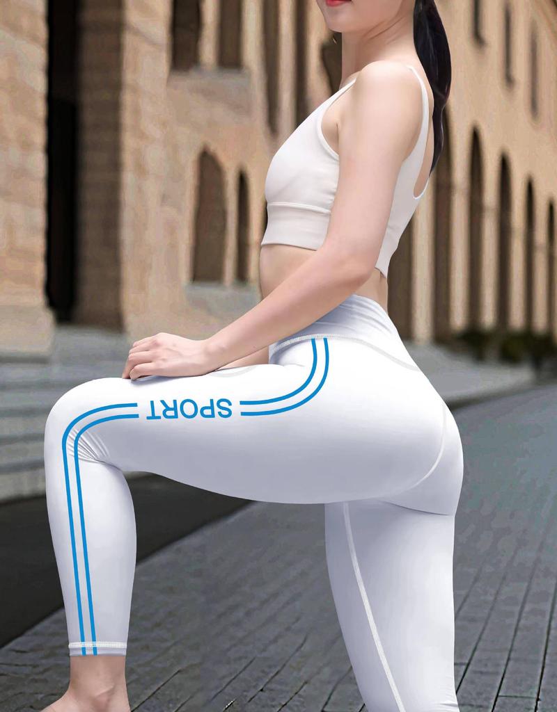 Women’s High-Waist Solid Color Yoga and Fitness Pants
