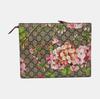 [Pre-Owned] GG Blooms Logo Canvas And Leather Clutch Bag Large - Excellent #1EG2VV6