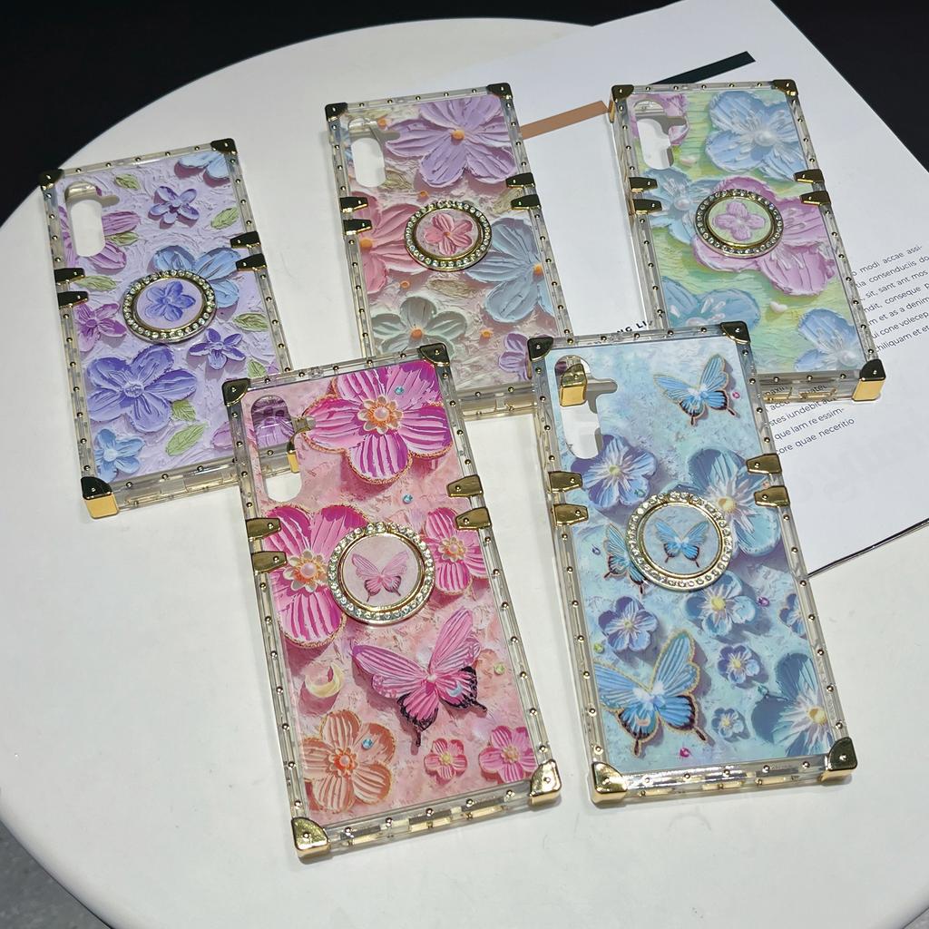 For Samsung Galaxy A55 5G Case Stylish Flower Butterfly Pattern Ring Kickstand TPU+PC Phone Cover