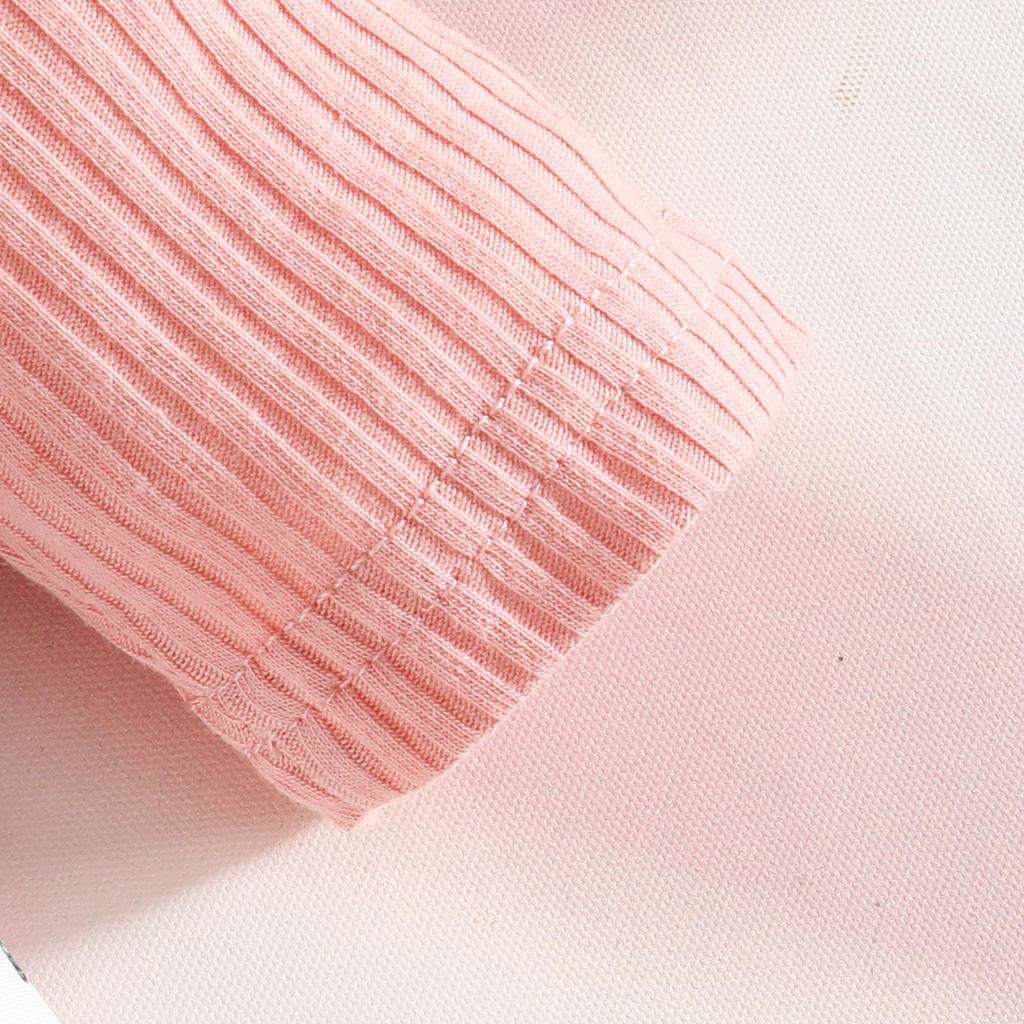 Baby Girl Long Sleeve Lace Trim Bodysuit Dress - Newborn Autumn/Winter Casual Romper