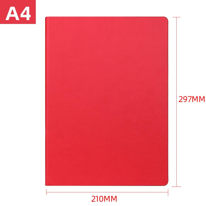 

A4 Большой блокнот для сына, деловой блокнот, большой, утолщенный, увеличенный, дневник, книга записей встреч, студенческий предметный блокнот, 120 листов, 240 страниц A4 красный