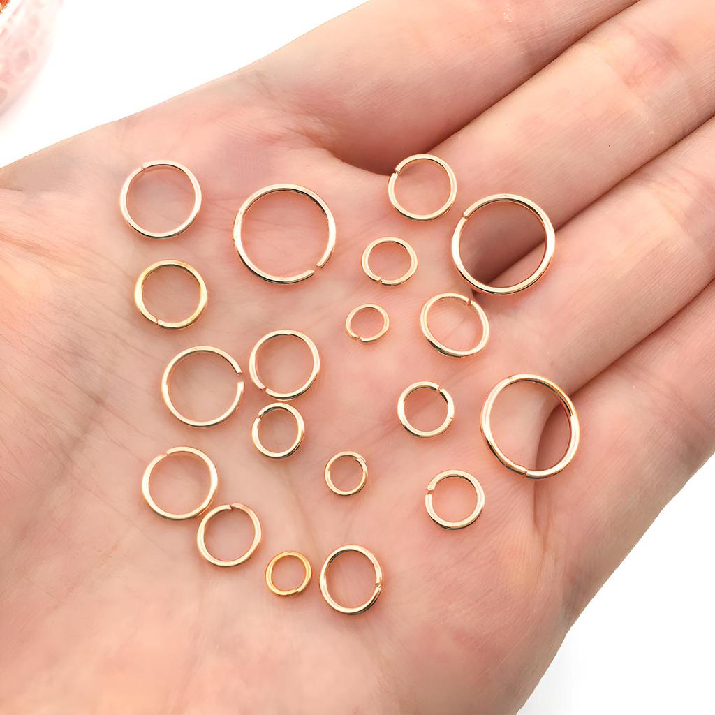 Mehrfarbiges Eisen Biegeringe Set - 6 Fächer mit Öffner für DIY Schmuck