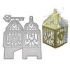 Lantern Shaped Box Frame Metal Silvery Stencil Embossing Cutting Dies For Diy Scrapbooking Paper Album Cards Making