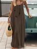 New Women's Strappy Cardigan Loose Backless Home Wear Dress