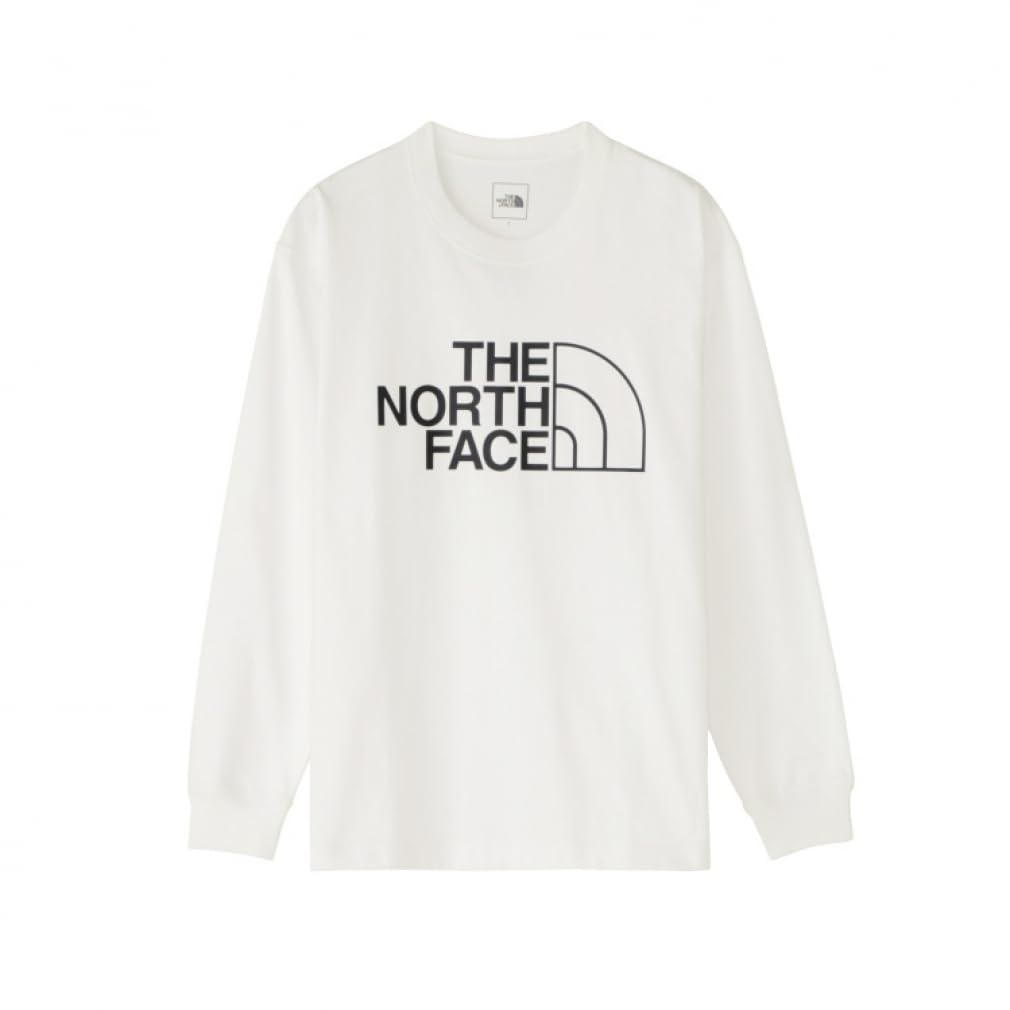 The North Face Long Sleeve Half Dome Logo Organic Medium UV Size O Tee, Unisex, Cotton, Weight, Protection, White,