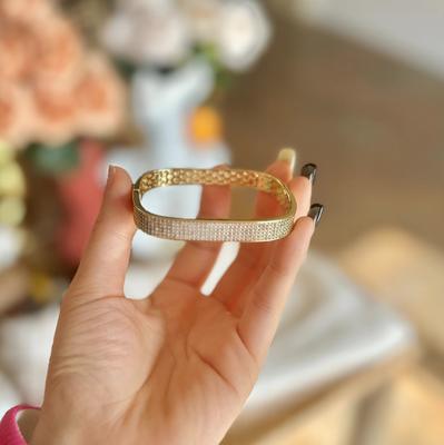 Wind Personality Nail Bracelet Simple And Exquisite Full Diamond Bracelet High-End Jewelry