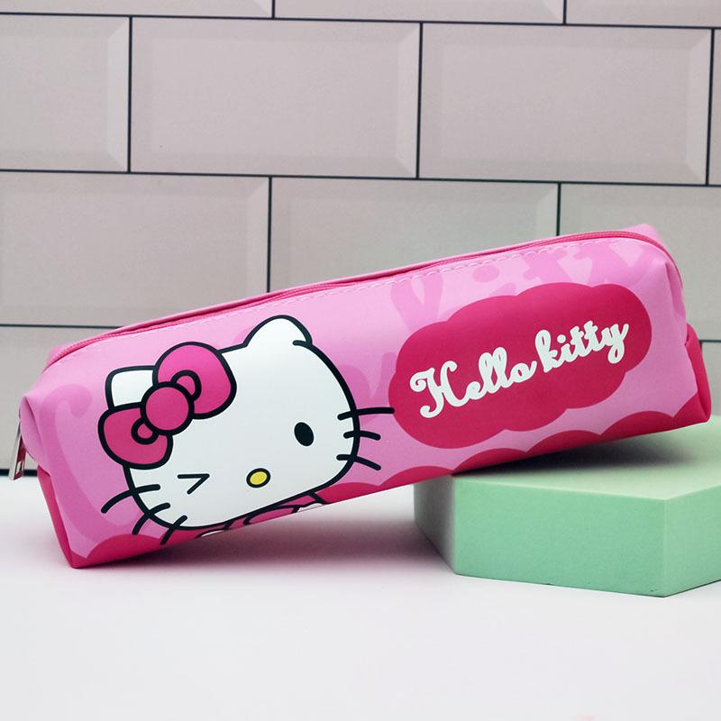 Sanrio Cartoon Kitty Pen Bag Kulomi Student Cute Stationery Bag Square Children s Learning Supplies Storage Bag Large Capacity