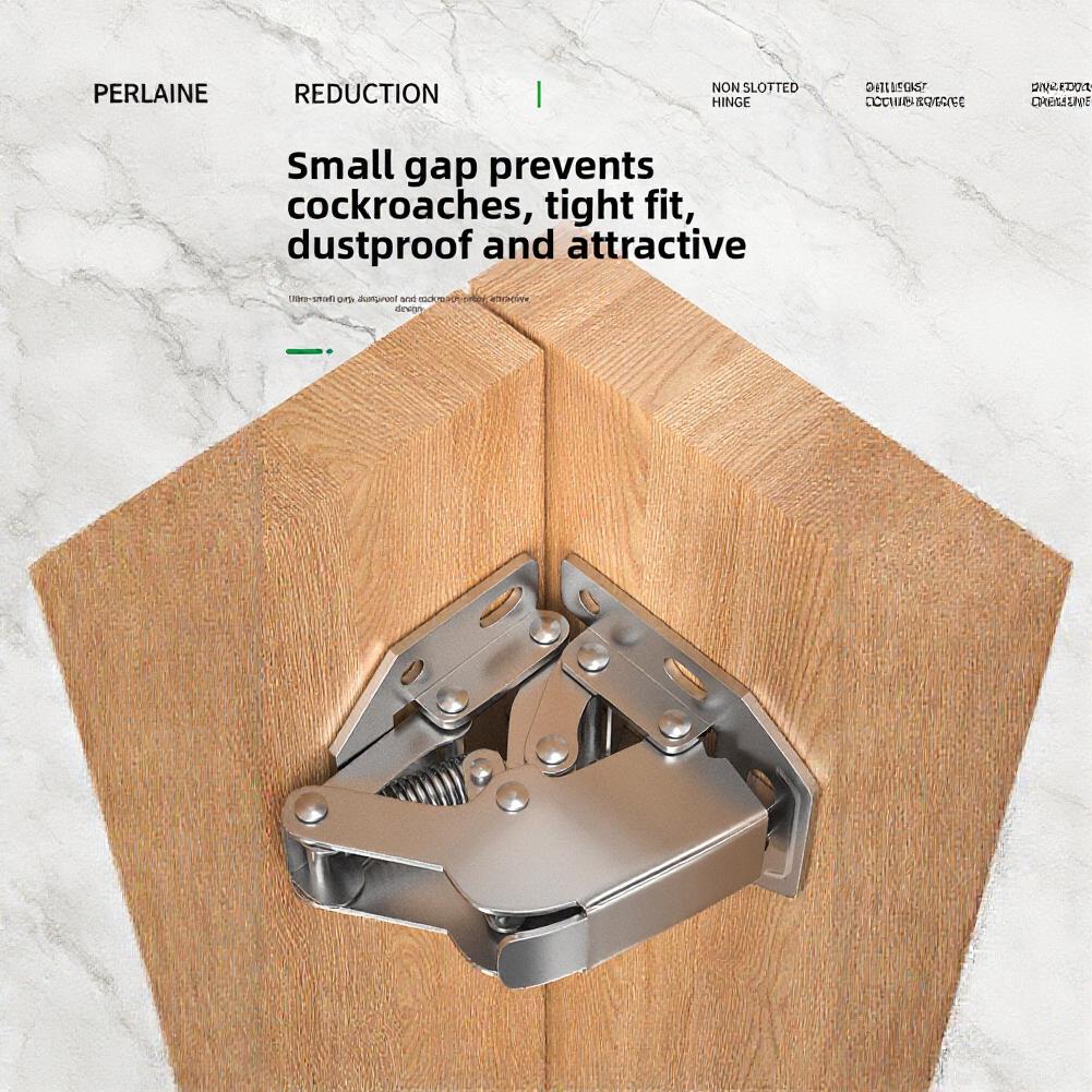 2/4/8/10pcs Cabinet Hinges 90 Degrees Without Drilling Cabinet Door Hinges With Screws For Bathroom Wardrobes