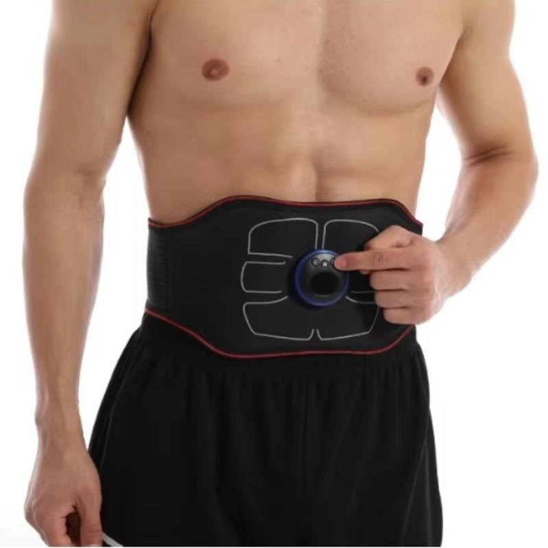Portable Muscle Stimulator Belt for Abdomen Toning USB Rechargeable Home Fitness Body Massager