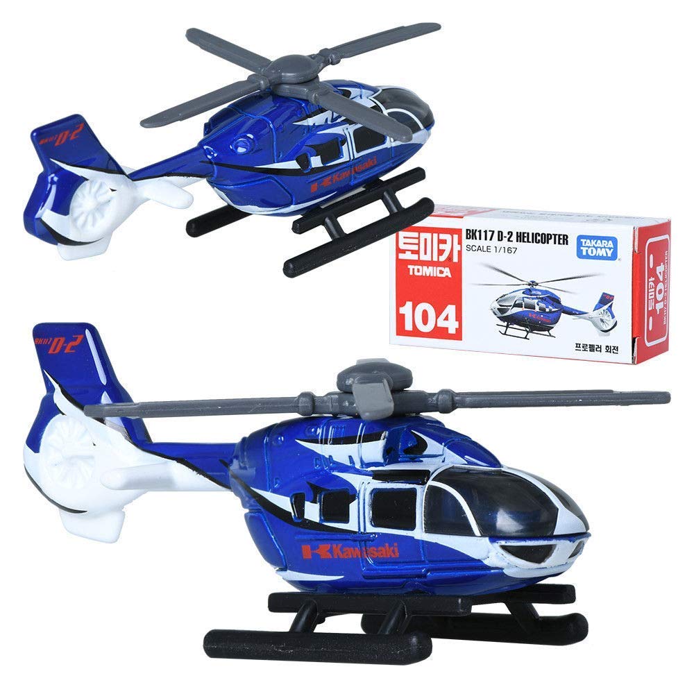 TAKARA TOMY Tomica 104 BK117 Helicopter Miniature Car Toy for Ages 3 and Up No. D-2 (Boxed)