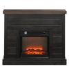 Electric Fireplace, 1800W, Flame Effect, Remote Control, Weekly Timer, for 30 m², Dark Grey