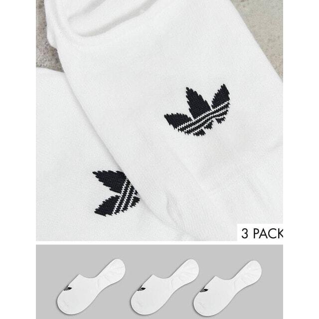 

3 пары белых носков adidas Originals adicolor Trefoil