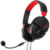 TURTLE BEACH Recon 50 PC Gaming Wired Headphones with Splitter Compatible with Handheld Game and Detachable Mic Headset, Red, Ultra-Lightweight