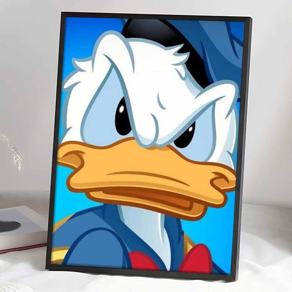 5D Diy Diamond Painting Angry Donald Duck Full Drill Rhinestones Mosaic Embroidery Handmade Products Home Decor Gift