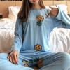 Women Pajamas Loose Leisure Two-piece Green Avocado Lady Nightclothes Kit for Home