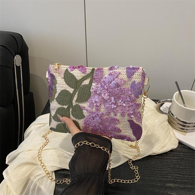 Fashion simple chain small bag women's summer new niche design shoulder messenger bag women