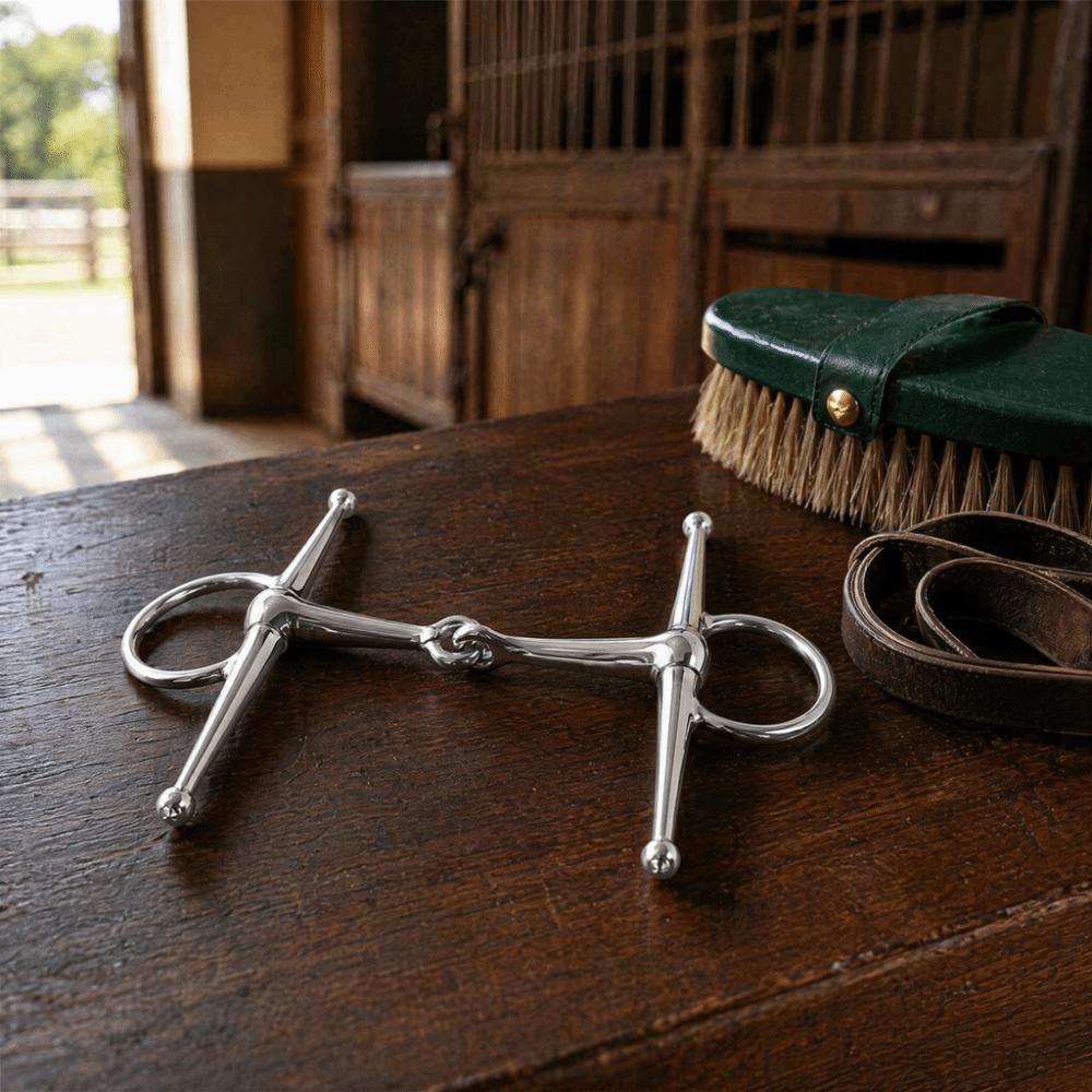 Ring Style Horse Snaffle Bit Jointed Design Horse Mouth Bit Practical Full Cheek Bit Farm Use
