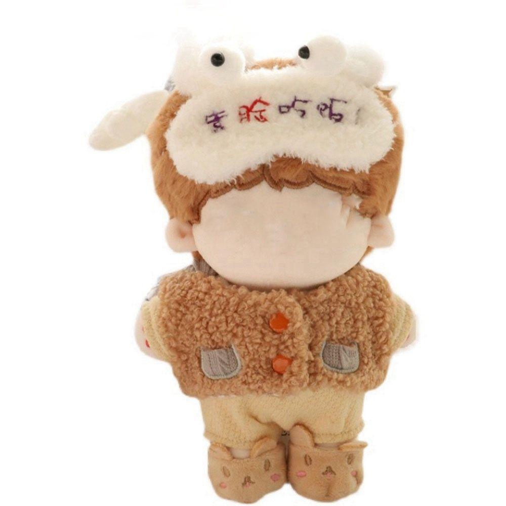 Stoffpuppen Idolpuppe Outfit Niedliche Kopfbedeckung Mode Latzhose Hut Mini Kleidung 20cm Puppenkleidung