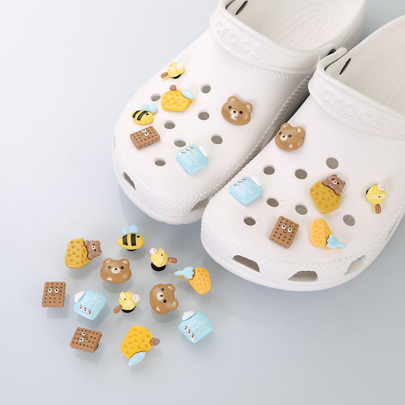 Strawberry Bear 3D Shoe Charms - Cartoon Style Detachable Accessories for Hole Shoes (2025)