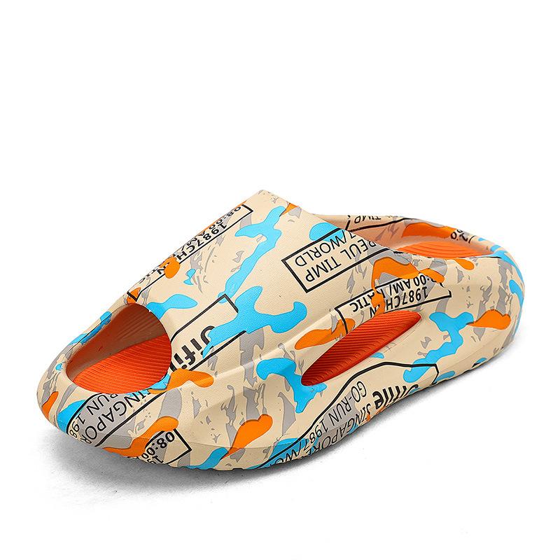 Fashion Brand Shoes EVA Thick-soled Soft-soled Sandals Outdoor Breathable Height-increasing Beach Shoes Men's Summer Slippers