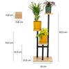 PEAK Universal Flower Stand - Black, 3-tier Flower Stand for 3 Pots