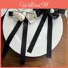 Classic Pearl Bow Tie Brooch With Flower Design For Adults