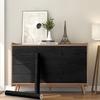 Black Wood Grain Self-Adhesive Wallpaper for Furniture and Countertops - Waterproof and Moisture-Proof Renovation Film