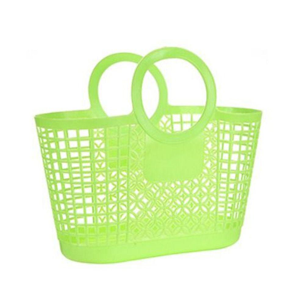 

Полые пластиковые корзины для покупок, кухонные корзины для хранения фруктов и овощей, переносные корзины для душа и ванны, детские игрушки, органайзер для закусок зелёный