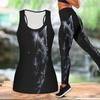 Wild Wolf Pattern Print Yoga Outfit for Women Fashion Workout Leggings Fitness Sports Casual Yoga Set Sports Suit