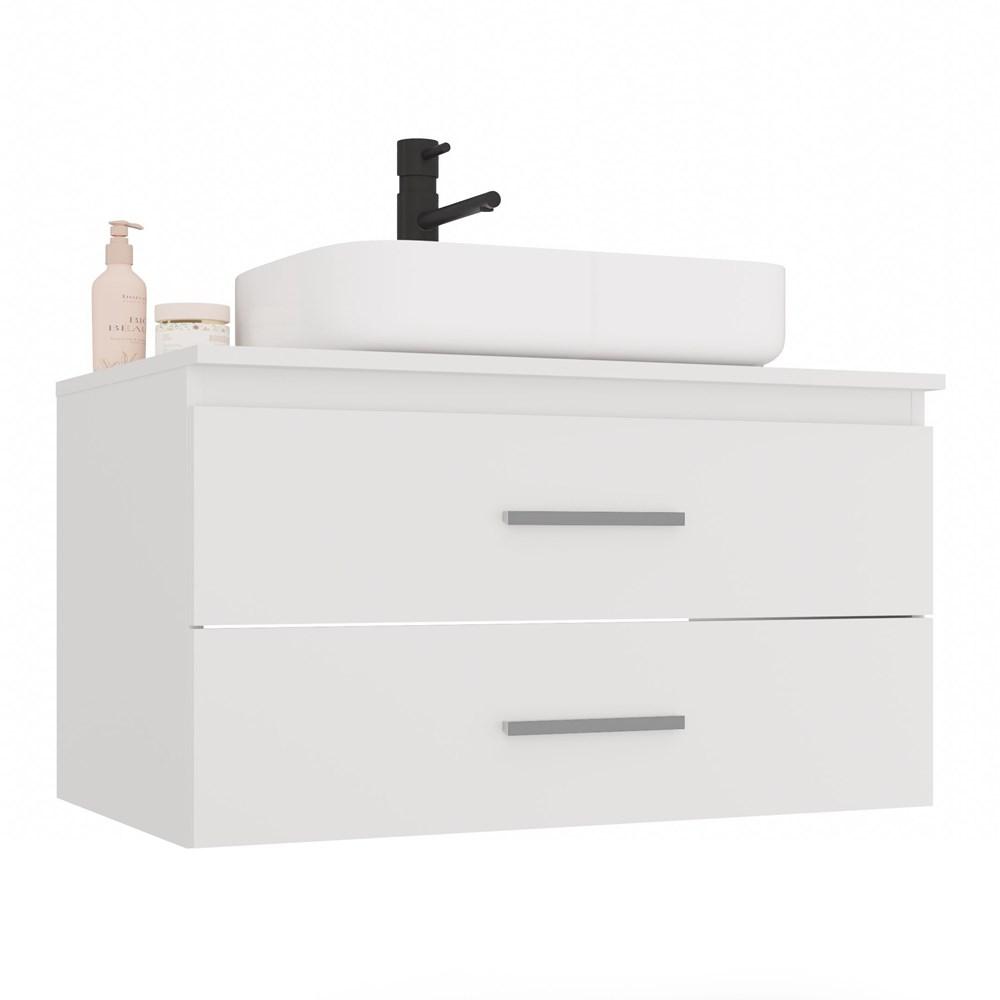 NEL 80 BATHROOM WASHBASIN CABINET, WHITE