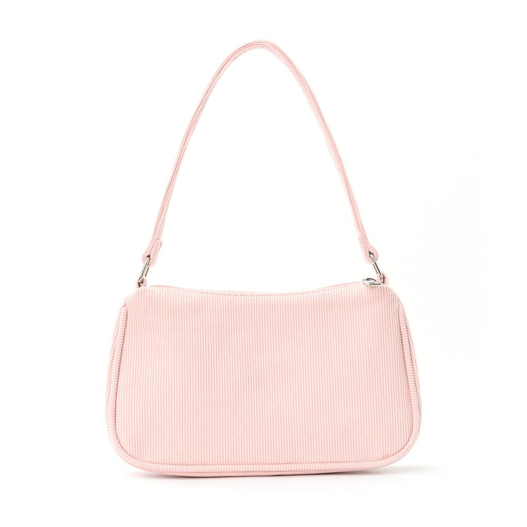 Corduroy Shoulder Bag For Women With Zipper Closure And Inner Pocket Casual Crossbody Accessory