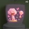 Glow-In-The-Dark Flower Rabbit Toilet Lid Decal Self-Adhesive Removable Toilet Sticker Wall Sticker Home Bathroom Decor