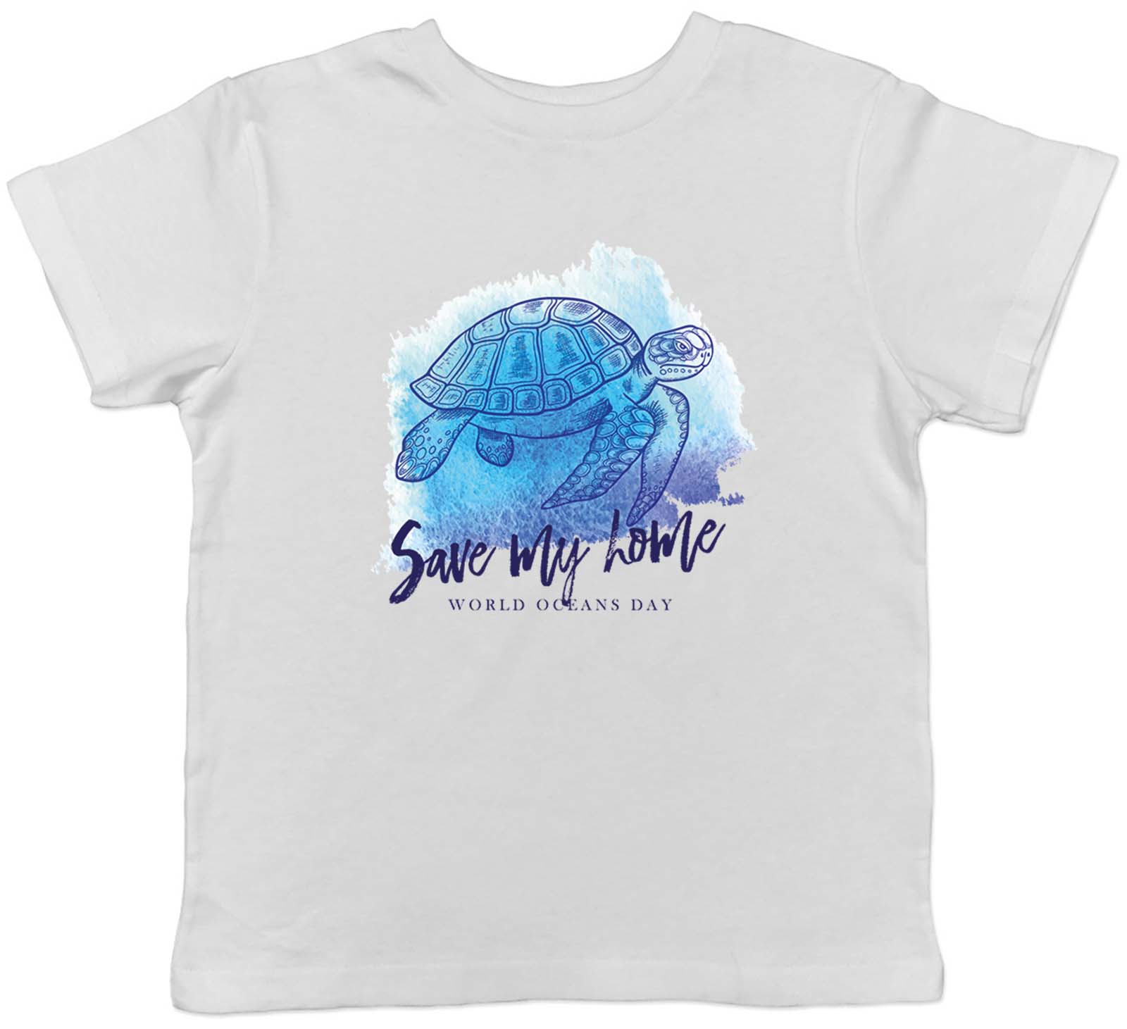 Save My Home World Oceans Day Turle Childrens Kids T-Shirt Boys Girls Gift 150