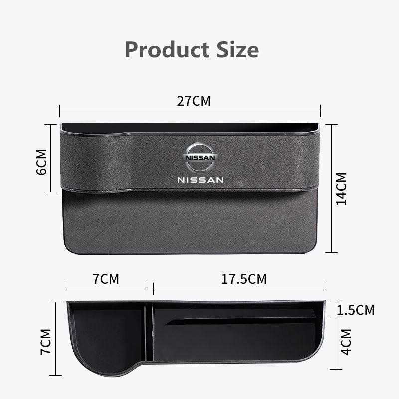 CGEZLH1 Car Seat Gap Box Pocket Seat Crevice Storage Bag For Nissan Qashqai Sylphy Tiida Altima Teana X-Trail Leaf Sentra Accessories