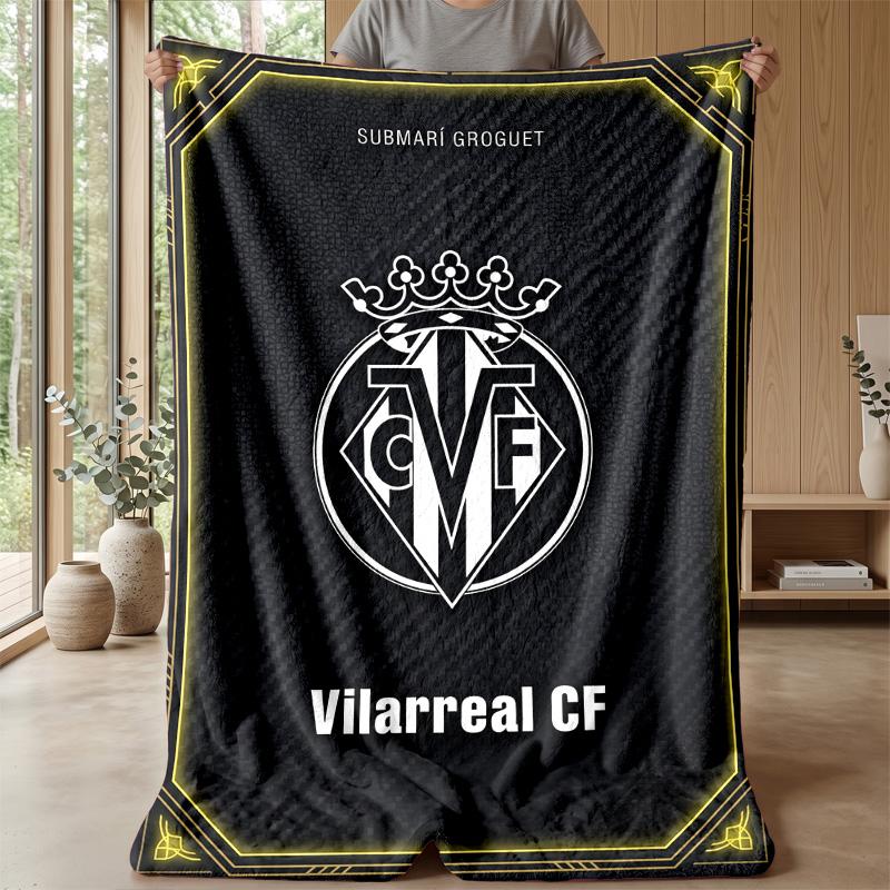 Villarreal FC Soft Flannel Fleece Blanket Lightweight Cozy Warm Throw Blanket For Sofa Bed Home Decor