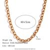 18K Gold Plated Silver Color Stainless Steel 7mm Oval Link Chain Chunky Choker Necklaces Long Link Chain Bracelet Anklets