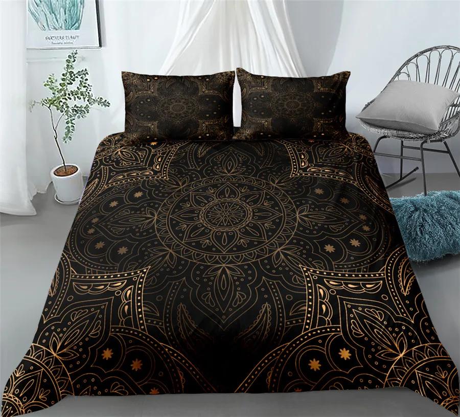 Comforter Hand Painting Lion Golden Bedding Set King Queen Double Full Twin Single Size Set