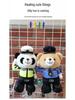 Xiaohongshu Hot-Selling Teddy Bear: Police Officer Panda Motorcycle Ornament