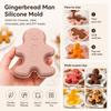 Gingerbread Silicone Mold Pink Reusable Cake Mousse Baking Form for Christmas DIY Desserts and Frozen Treats