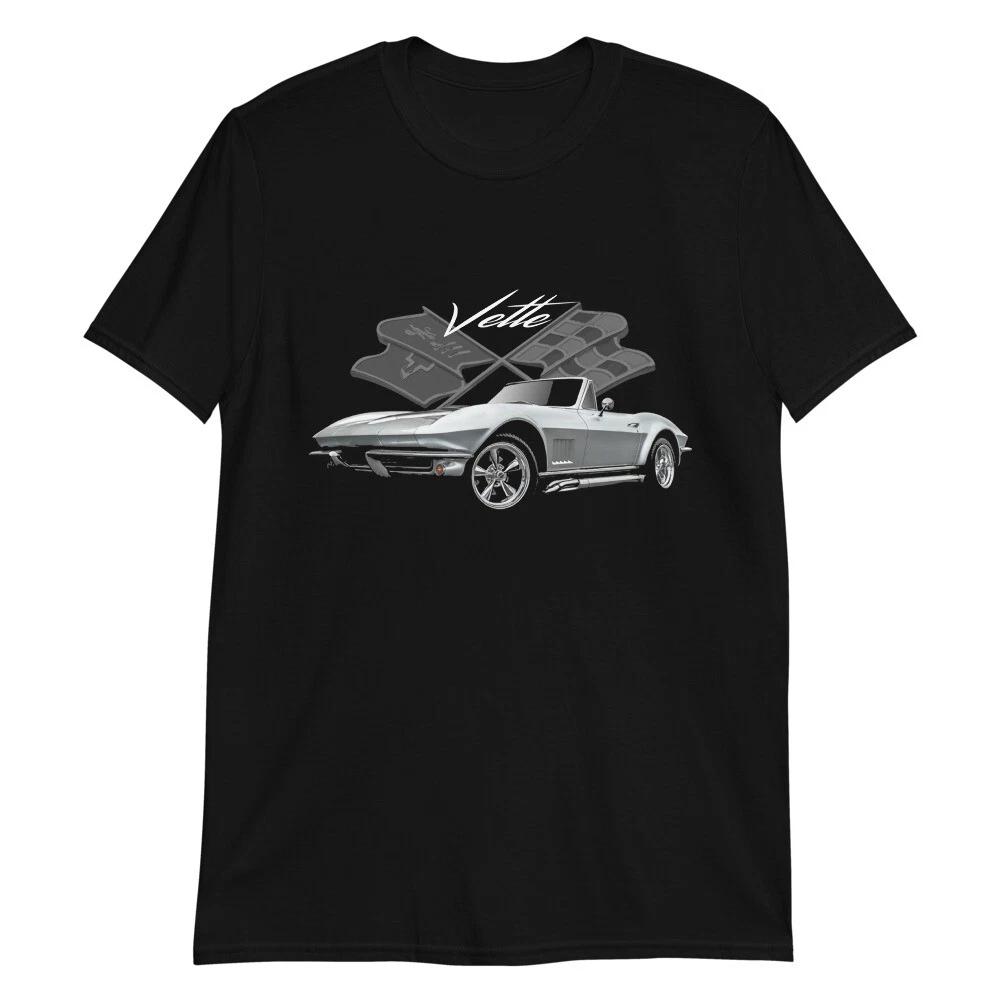 Silver C2 vette Convertible Classic Car Owner Gift Short-Sleeve T-Shirt